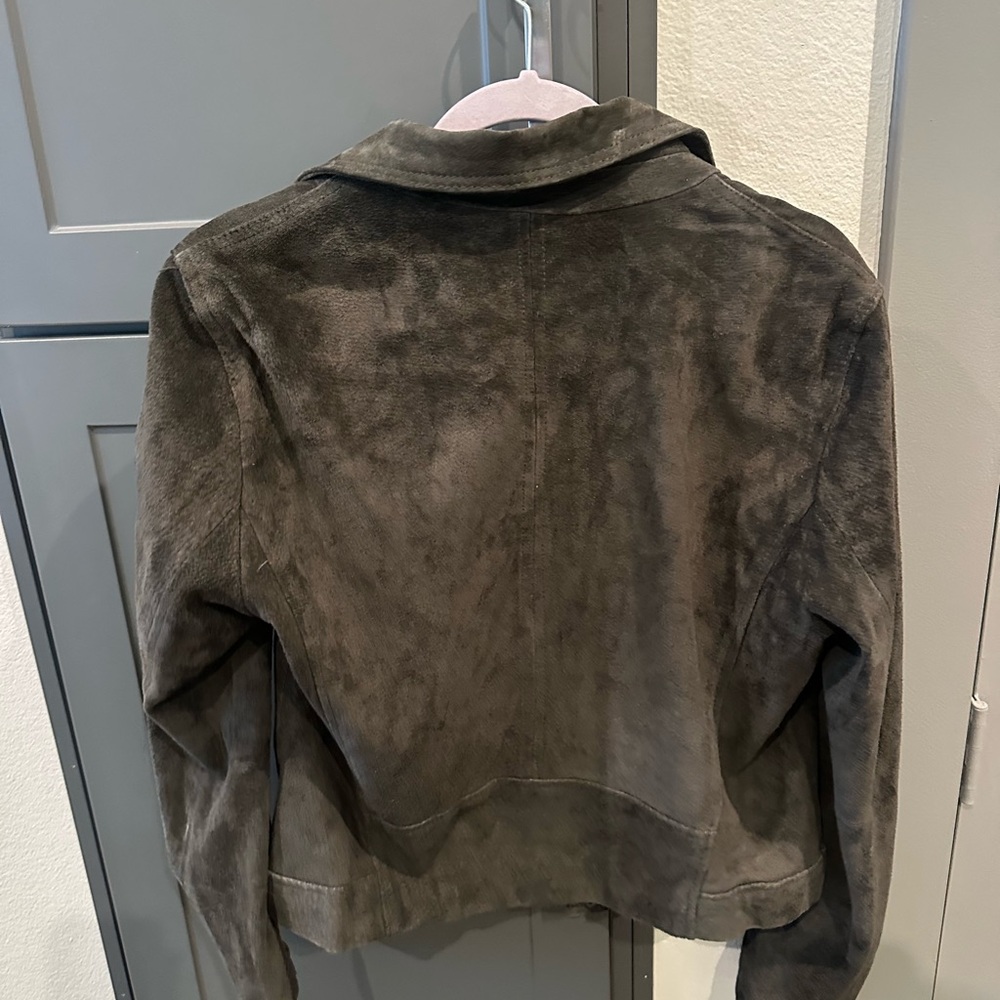 Blank NYC Women's Suede Jacket - Dark Grey